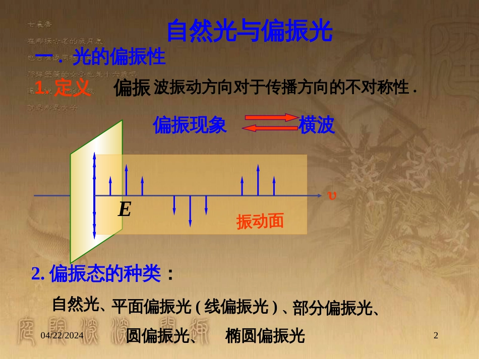 高中物理 第十三章 光 6 光的偏振及相关知识素材 新人教版选修3-4_第2页