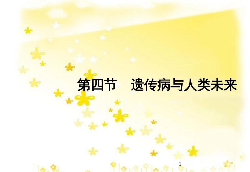 高中生物 第六章 遗传与人类健康 6.4 遗传病与人类未来教学课件 浙科版必修2_第1页