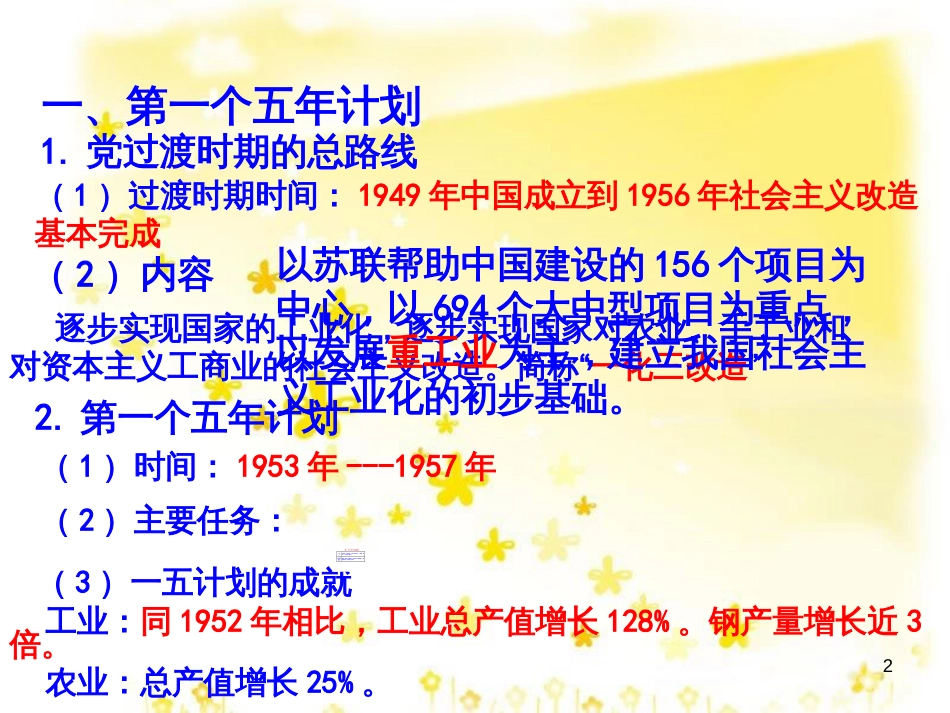 八年级历史下册 第二学习主题 社会主义道路的探索 第3课《社会主义制度的建立》课件1 川教版_第2页