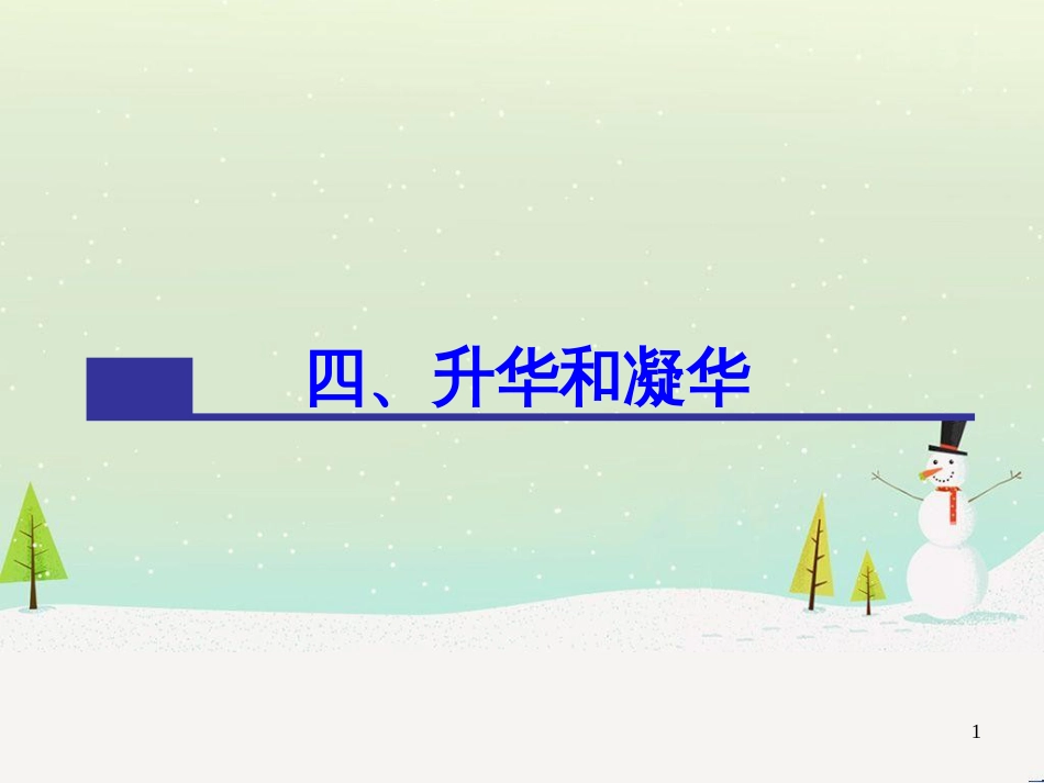 八年级物理上册 第一章 第四节《升华和凝华》课件 （新版）北师大版_第1页