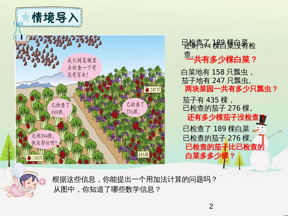 二年级数学下册 第6章 田园小卫士—万以内数的加减法（二）课件1 青岛版六三制_第2页