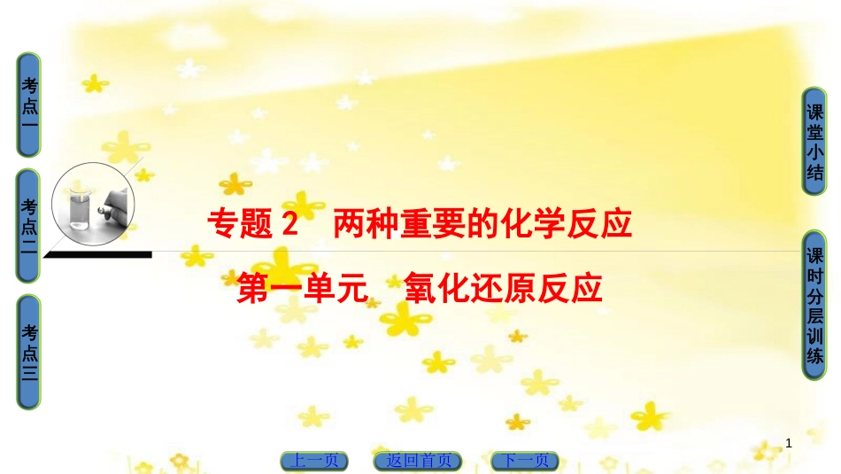 高三化学一轮复习 专题2 第1单元 氧化还原反应课件 苏教版 (1)_第1页