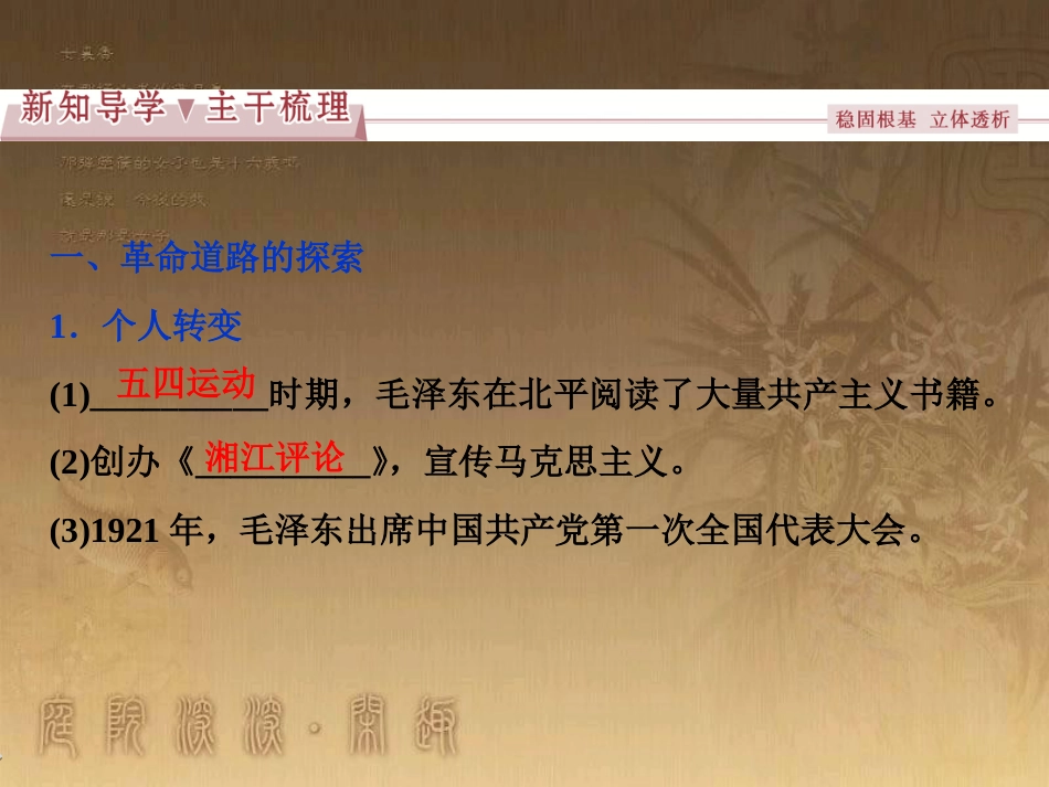 高考语文总复习 第1单元 现代新诗 1 沁园春长沙课件 新人教版必修1 (647)_第3页