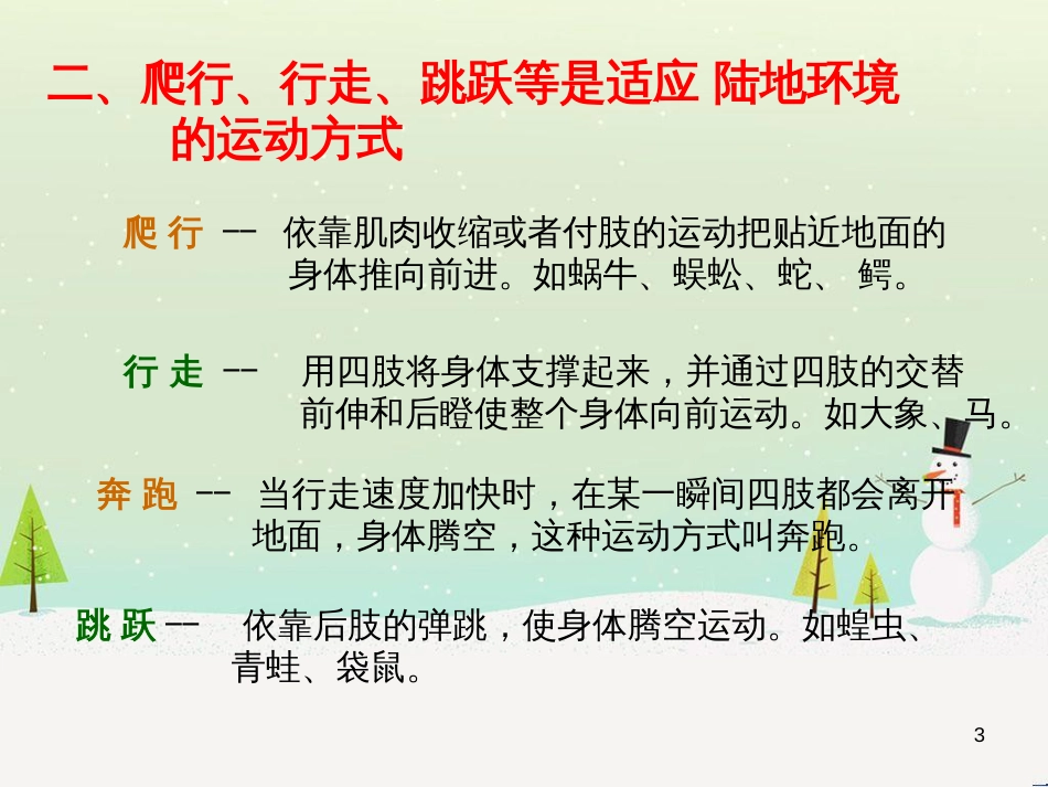 八年级生物上册 15.1《动物运动的方式》课件3 （新版）北师大版_第3页