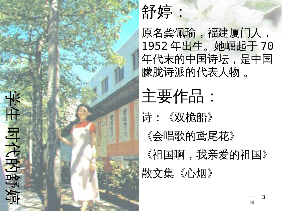 高中语文 第一专题 致橡树课件 苏教版必修1_第3页