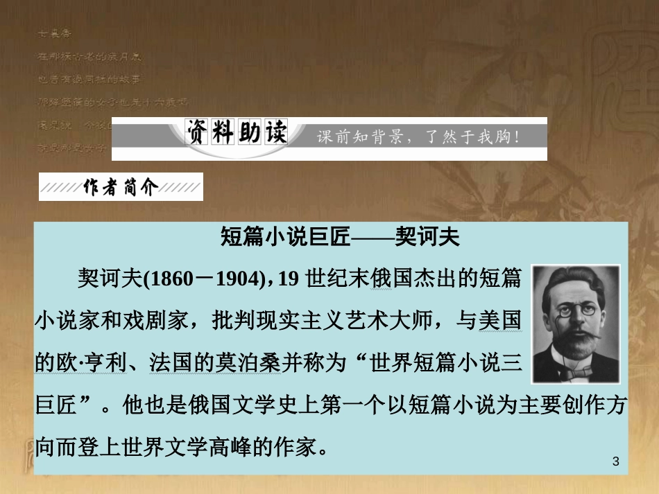 高中语文 第一单元 装在套子里的人课件2 新人教版必修5_第3页