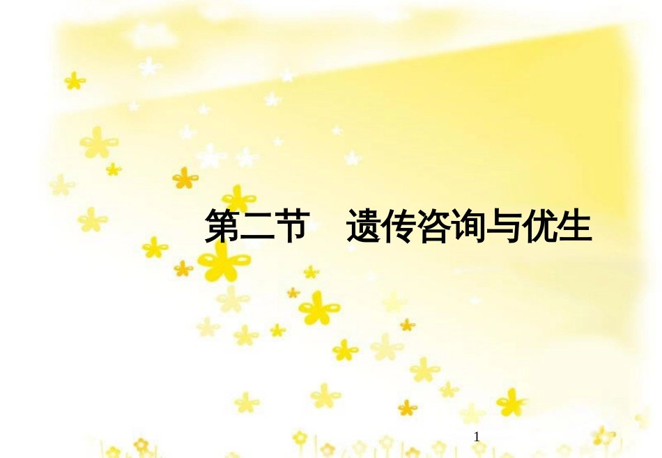 高中生物 第六章 遗传与人类健康 6.2 遗传咨询与优生教学课件 浙科版必修2_第1页