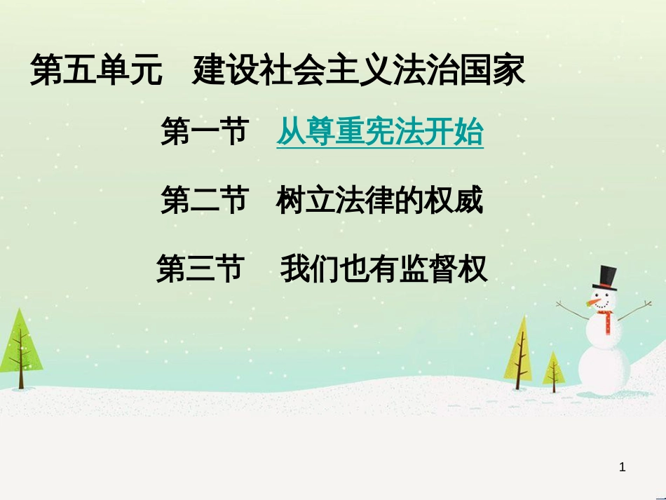 wcdAAA八年级政治下册 第五单元 建设社会主义法治国家复习课件 湘教版_第1页