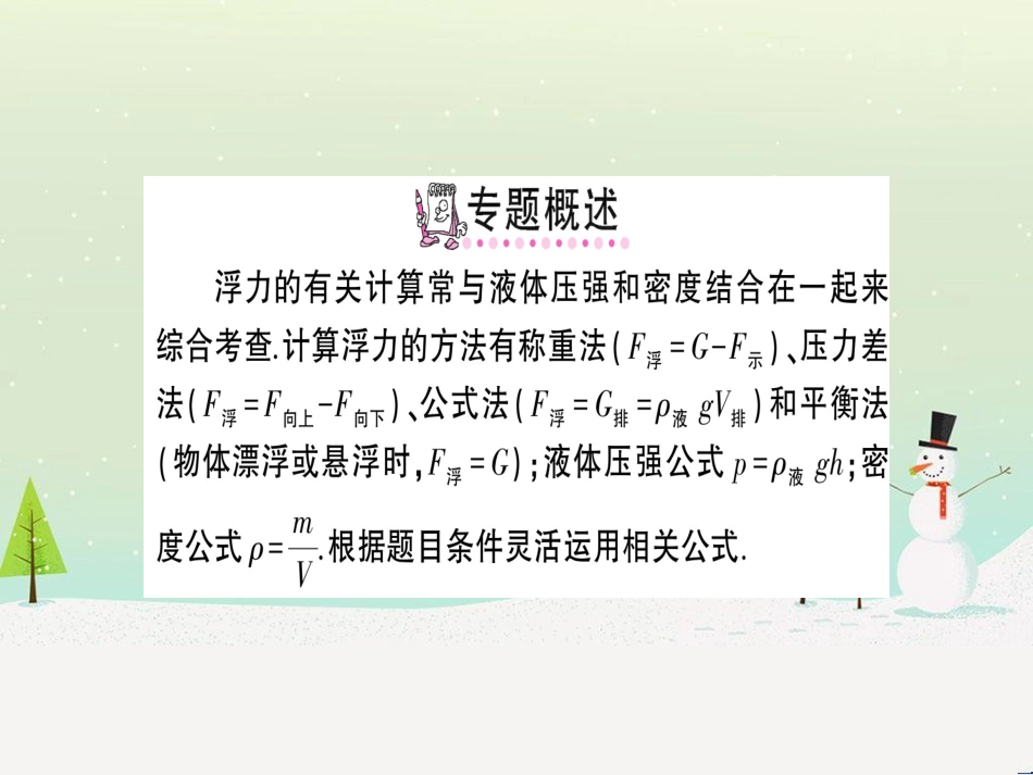 八年级物理全册 专题四 浮力的计算习题课件 （新版）沪科版_第2页