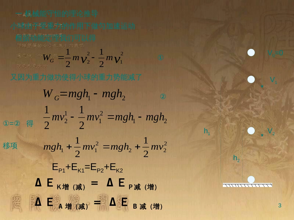 高中物理 第四章 机械能和能源 第4节 机械能守恒定律课件 粤教版必修2_第3页