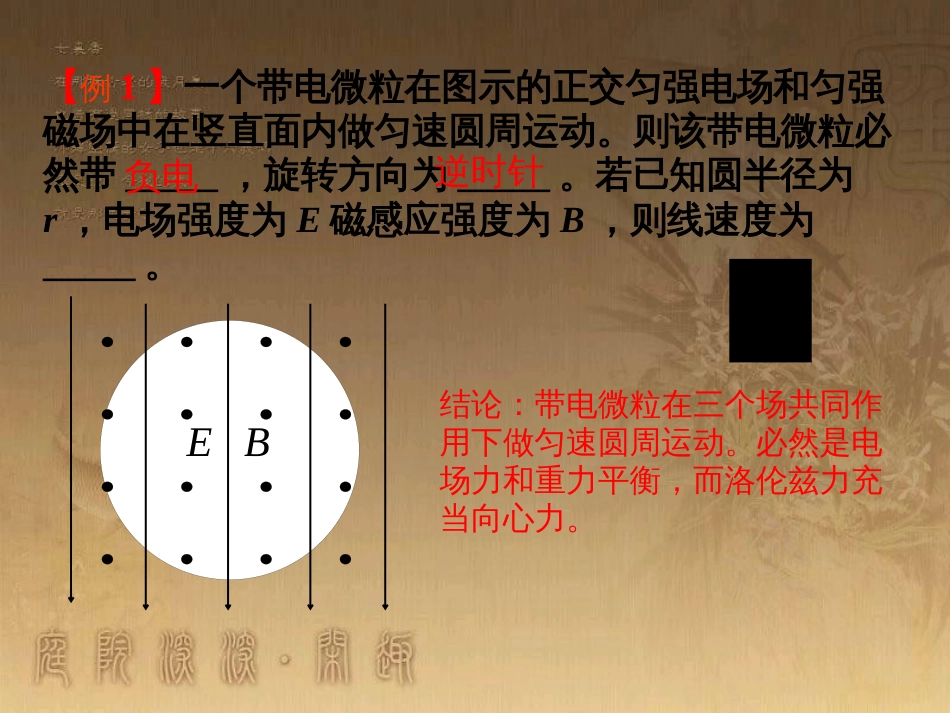 高中物理 第三章 磁场 第六节 带电粒子在电磁场中的运动复习课件 新人教版选修3-1_第3页