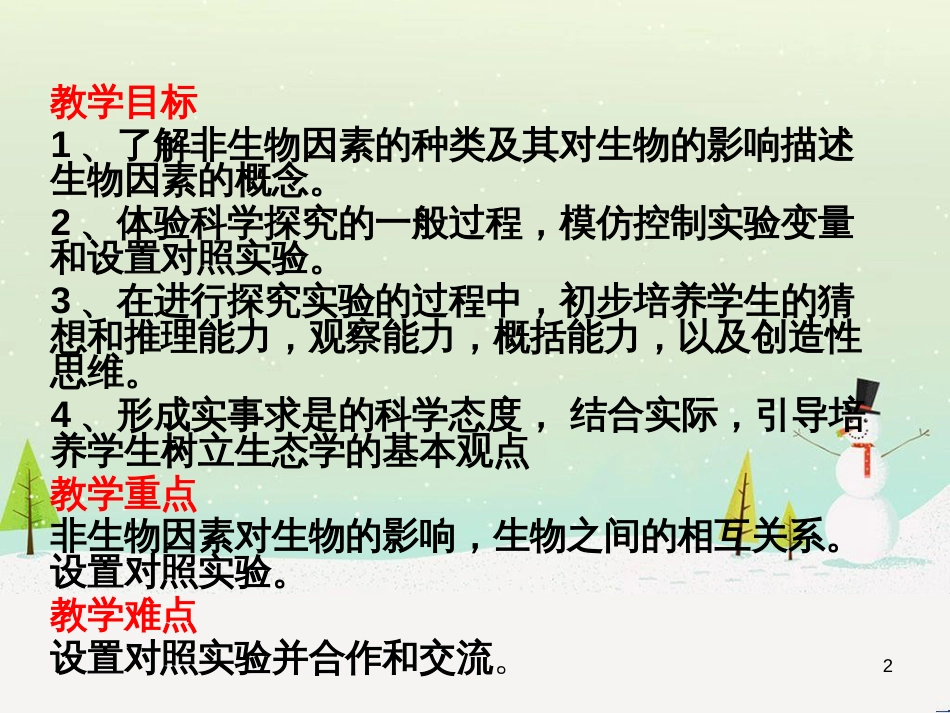八年级生物下册 第六单元 第一章 第一节 环境对生物的作用课件 （新版）济南版_第2页