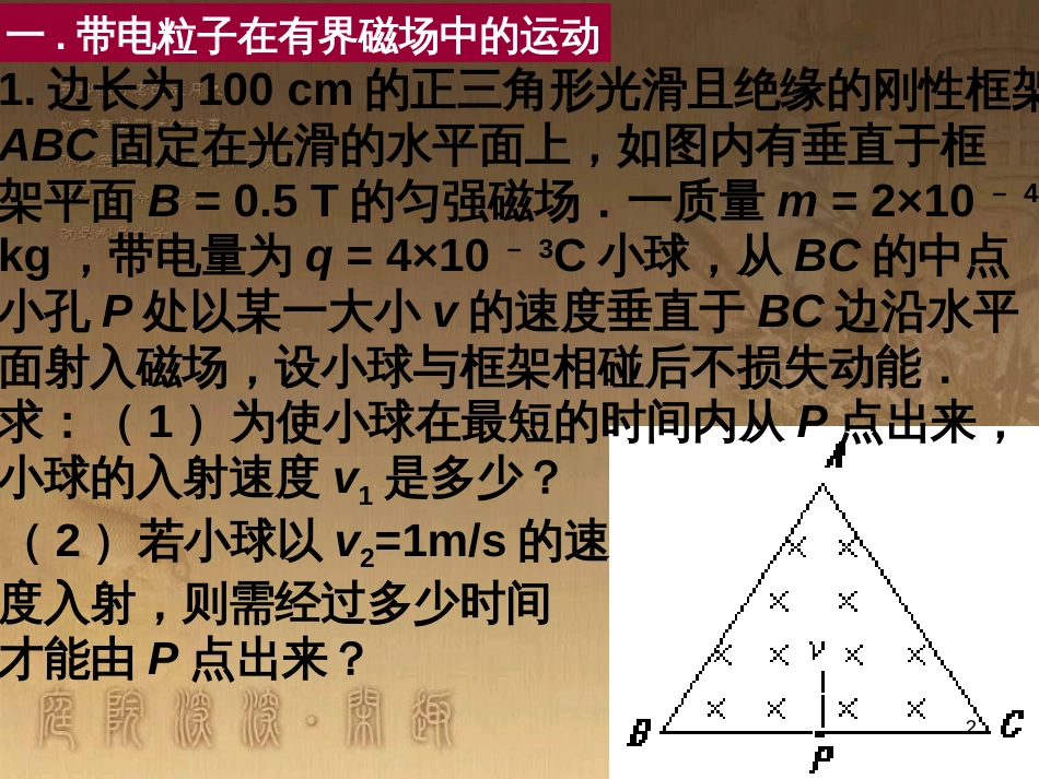 高中物理 第三章 磁场 第六节 带电粒子在磁场中运动综合问题课件 新人教版选修3-1_第2页