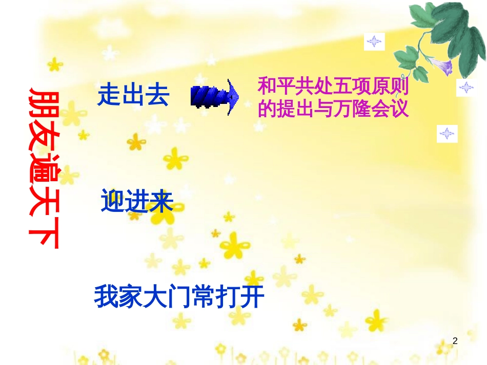 八年级历史下册 第五学习主题 国防建设与外交成就 第16课《朋友遍天下》课件3 川教版_第2页