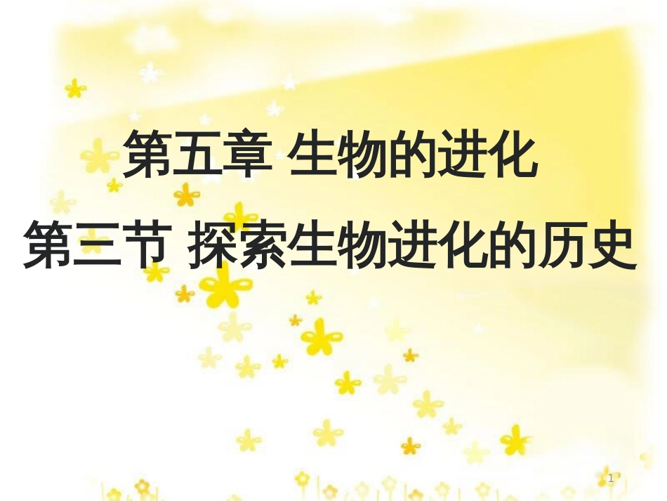 高中生物 第五章 生物的进化 5.3 探索生物进化的历史教学课件 浙科版必修2_第1页