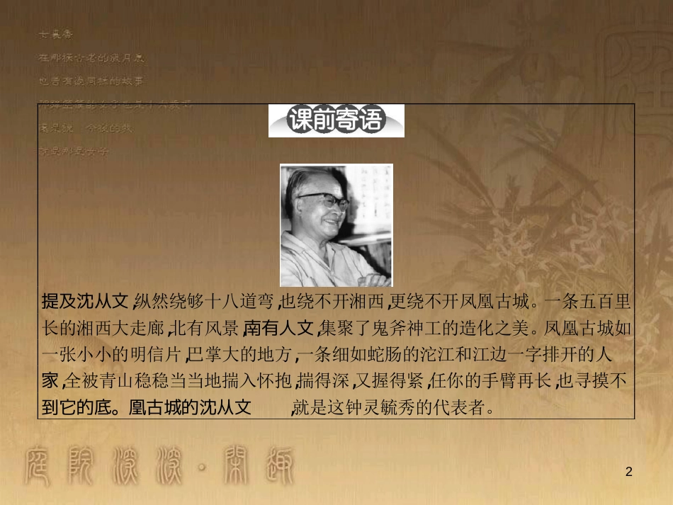 高中语文 2.4 告别沈从文课件 鲁人版必修1_第2页