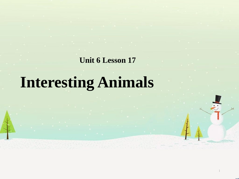 八年级英语下册 Unit 2 Lesson 4 Animal Talk课件 （新版）北师大版 (3)_第1页