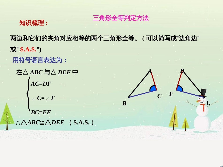 八年级数学上册 第十三章 全等三角形 13.2 三角形全等的判定—角边角课件 （新版）华东师大版_第2页