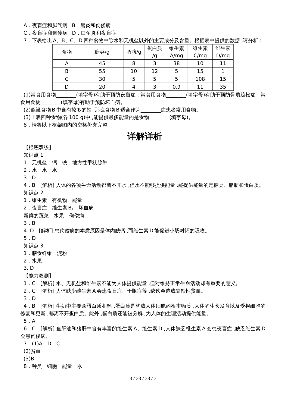 第二章第一节  第2课时　水分、无机盐、维生素_第3页