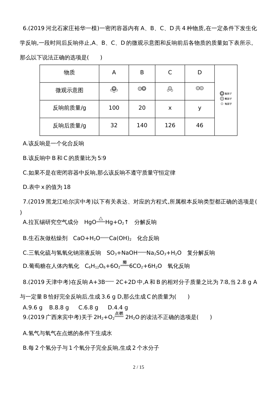 11_第11讲　质量守恒定律及化学方程式_第2页