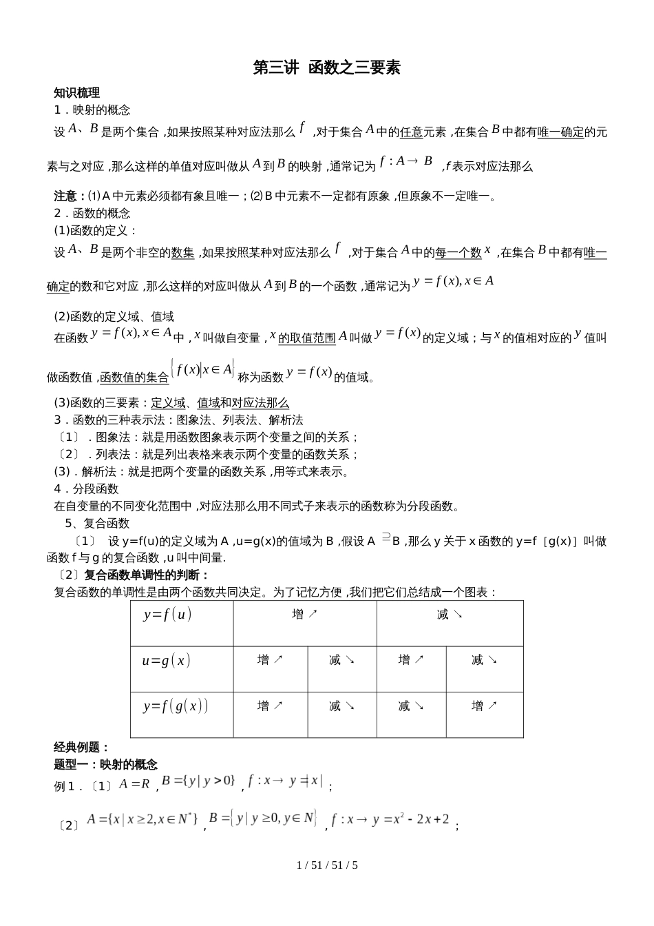 第三讲 函数之三要素_第1页