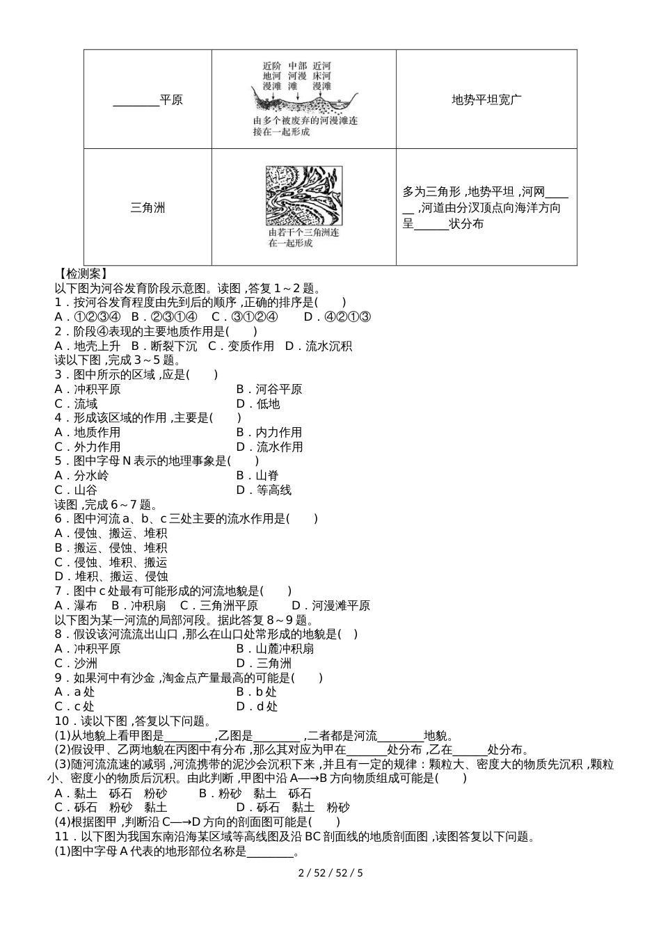 必修一 4.3 河流地貌的发育 学案_第2页