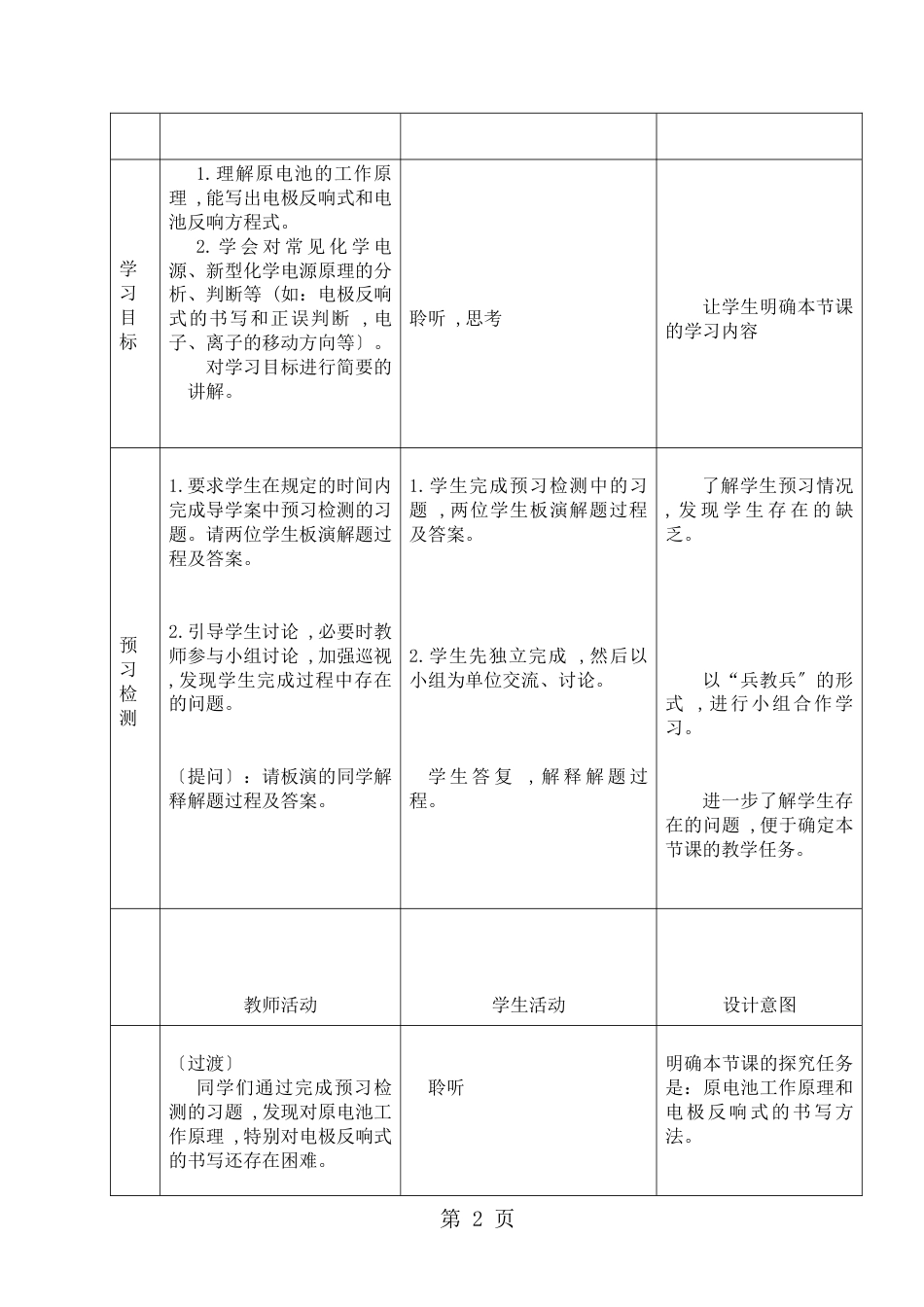 《原电池》专题复习教学设计_第2页