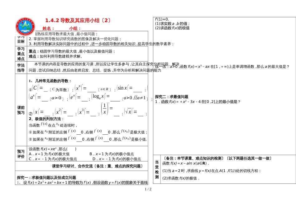 16  导数及其应用小结2_第1页