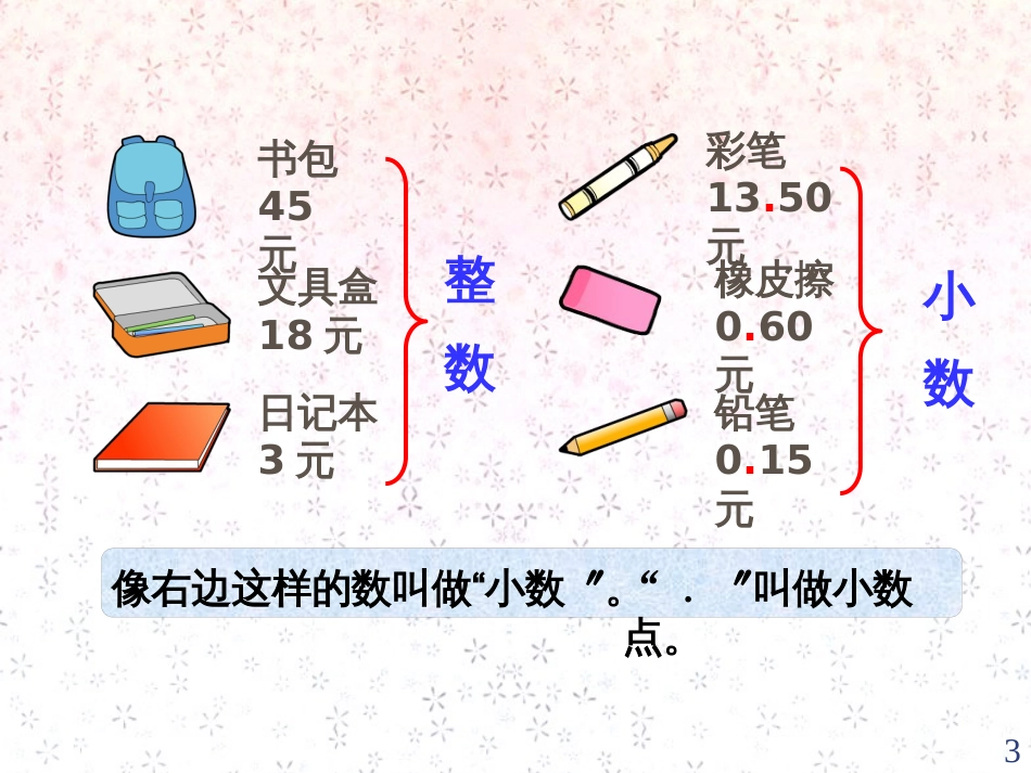 （人教新课标）三年级数学下册课件 小数的初步认识（共15张PPT）_第3页