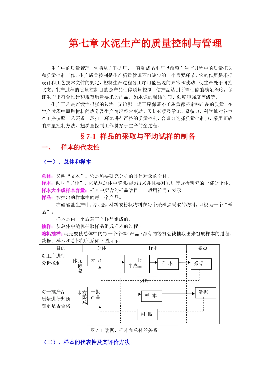 水泥生产的质量控制与管理（第七章）_第1页