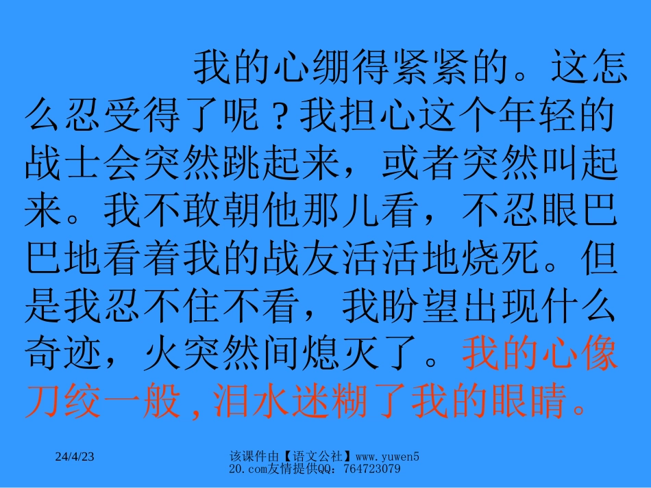 浙教版六年级上册《我的战友邱少云》教学课件_第3页