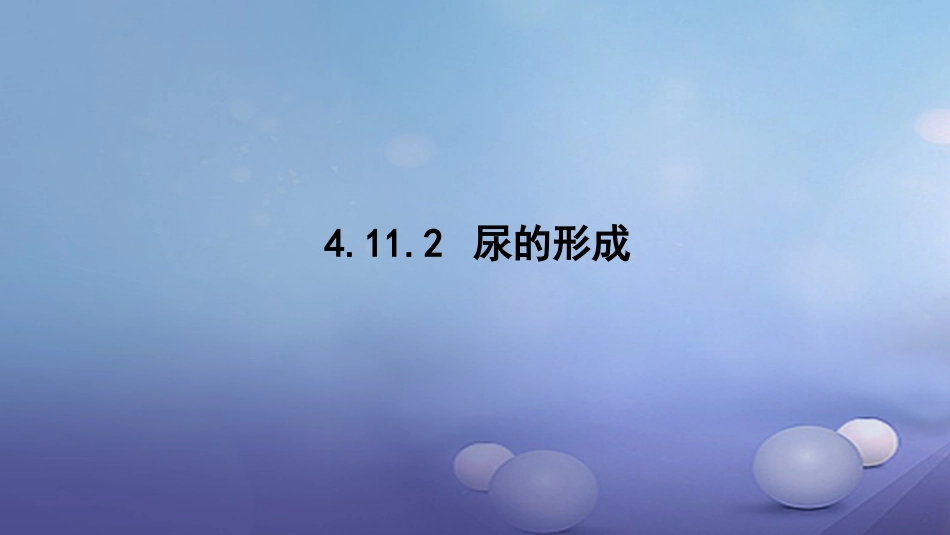 七年级生物下册 4.11.2 尿的形成课件 （新版）北师大版_第1页