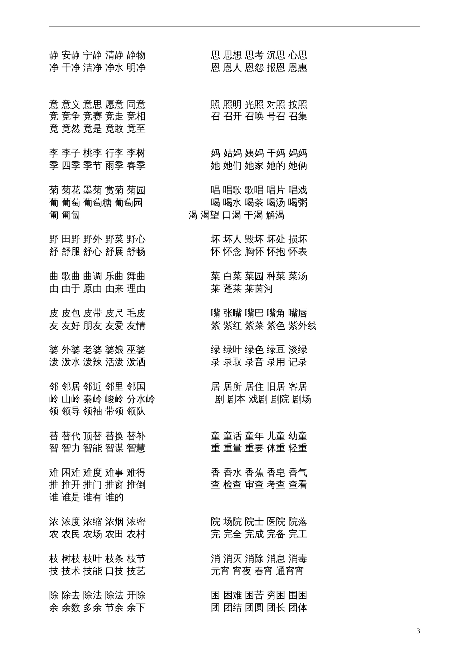 苏教语文二年级生字辨字组词_第3页