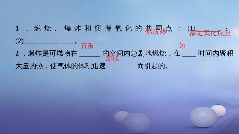 贵州省秋九年级化学上册 7 燃料及其利用 课题1 燃烧和灭火 第2课时 易燃、易爆物的安全知识课件 （新版）新人教版_第3页