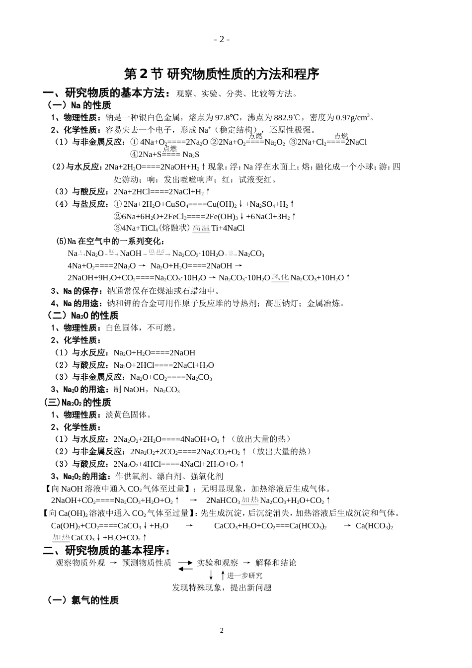 最新高中化学必修一笔记整理精华版[共27页]_第2页