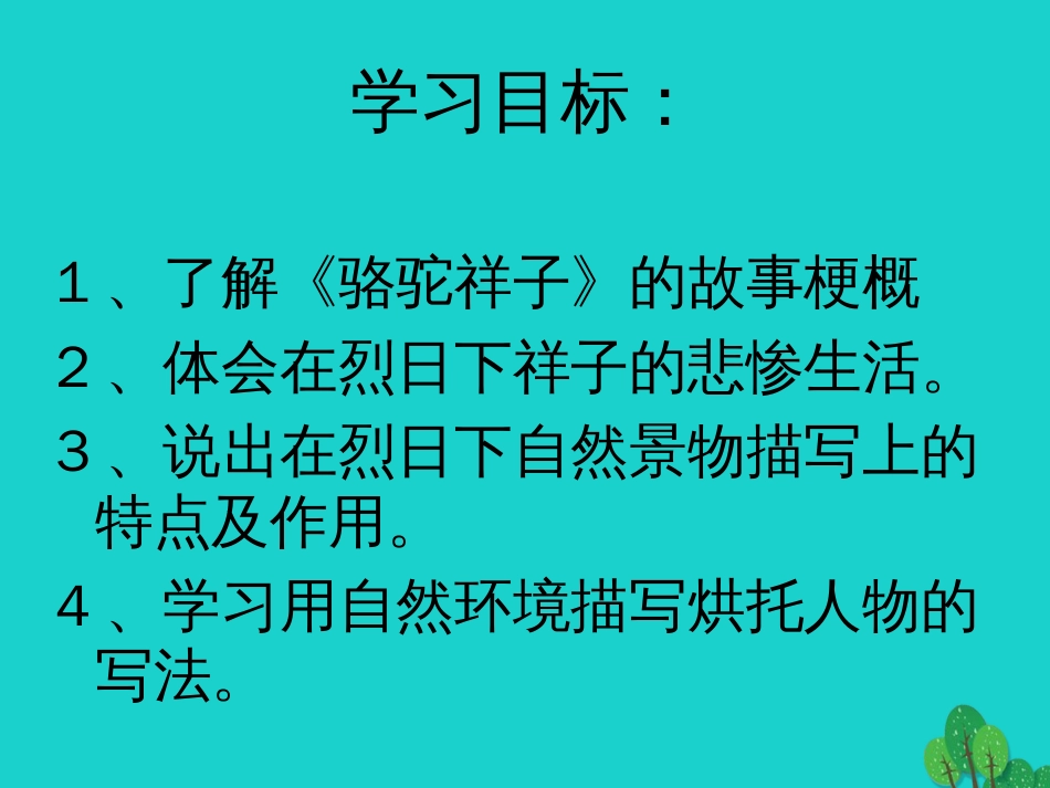 海南省三亚市崖城中学九年级语文上册 第7课《在烈日和暴雨下》教学课件 苏教版_第2页