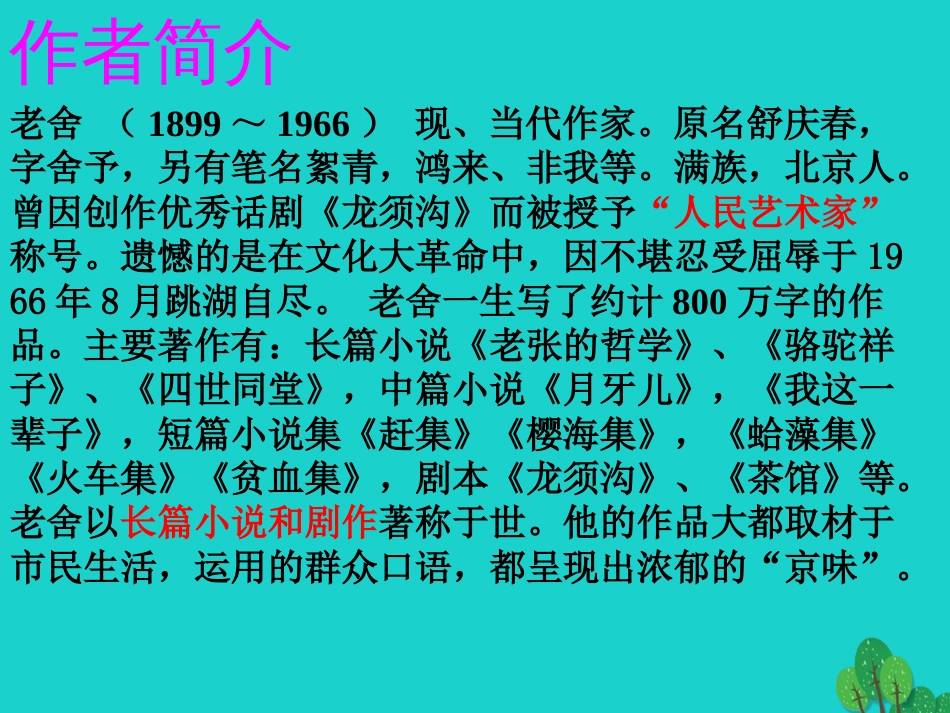 海南省三亚市崖城中学九年级语文上册 第7课《在烈日和暴雨下》教学课件 苏教版_第3页