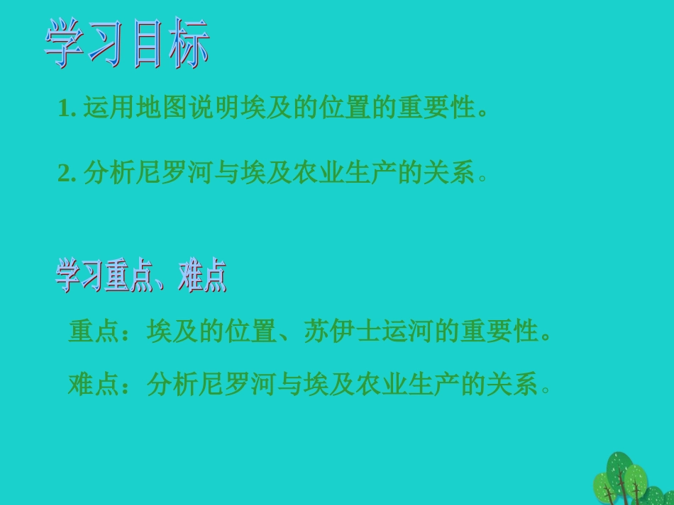 甘肃定西市公园路中学七年级地理下册 第八章 第二节 埃及课件 （新版）湘教版[共0页]_第3页