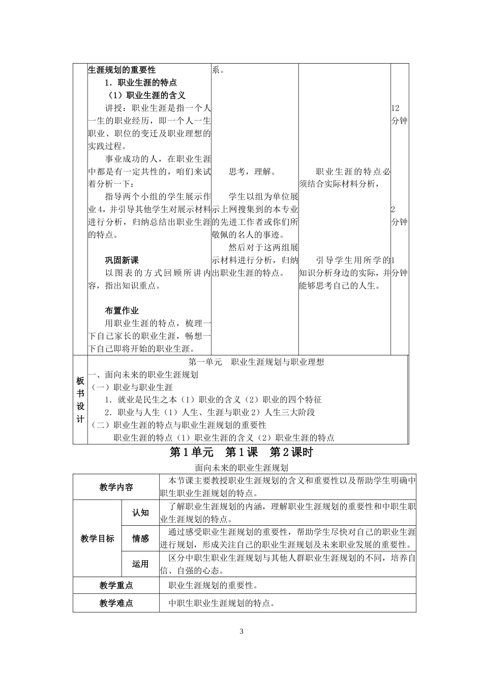 职业生涯规划全册教案[共109页]_第3页