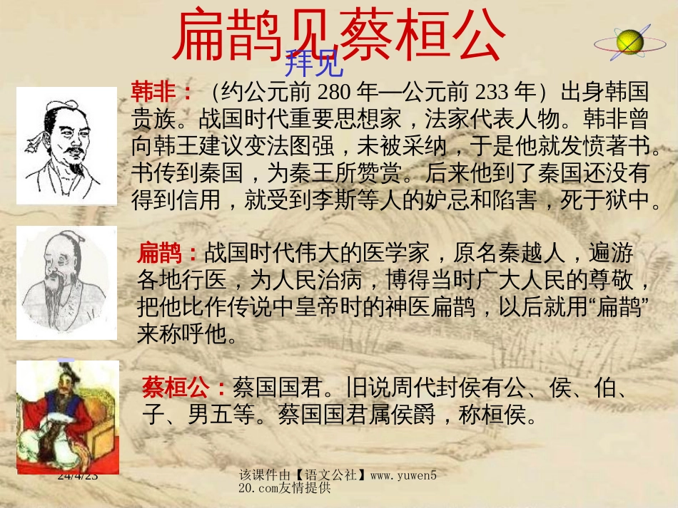 语文版语文九年级上《扁鹊见蔡桓公》教学课件0_第2页