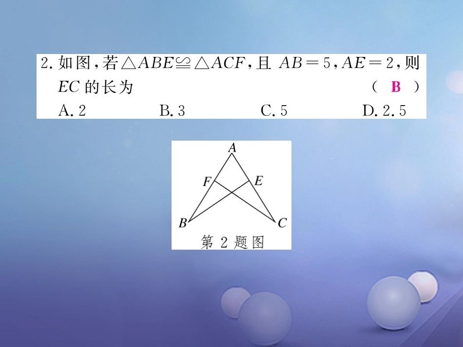 八年级数学上册 13 全等三角形本章热点专练课件 （新版）冀教版_第3页