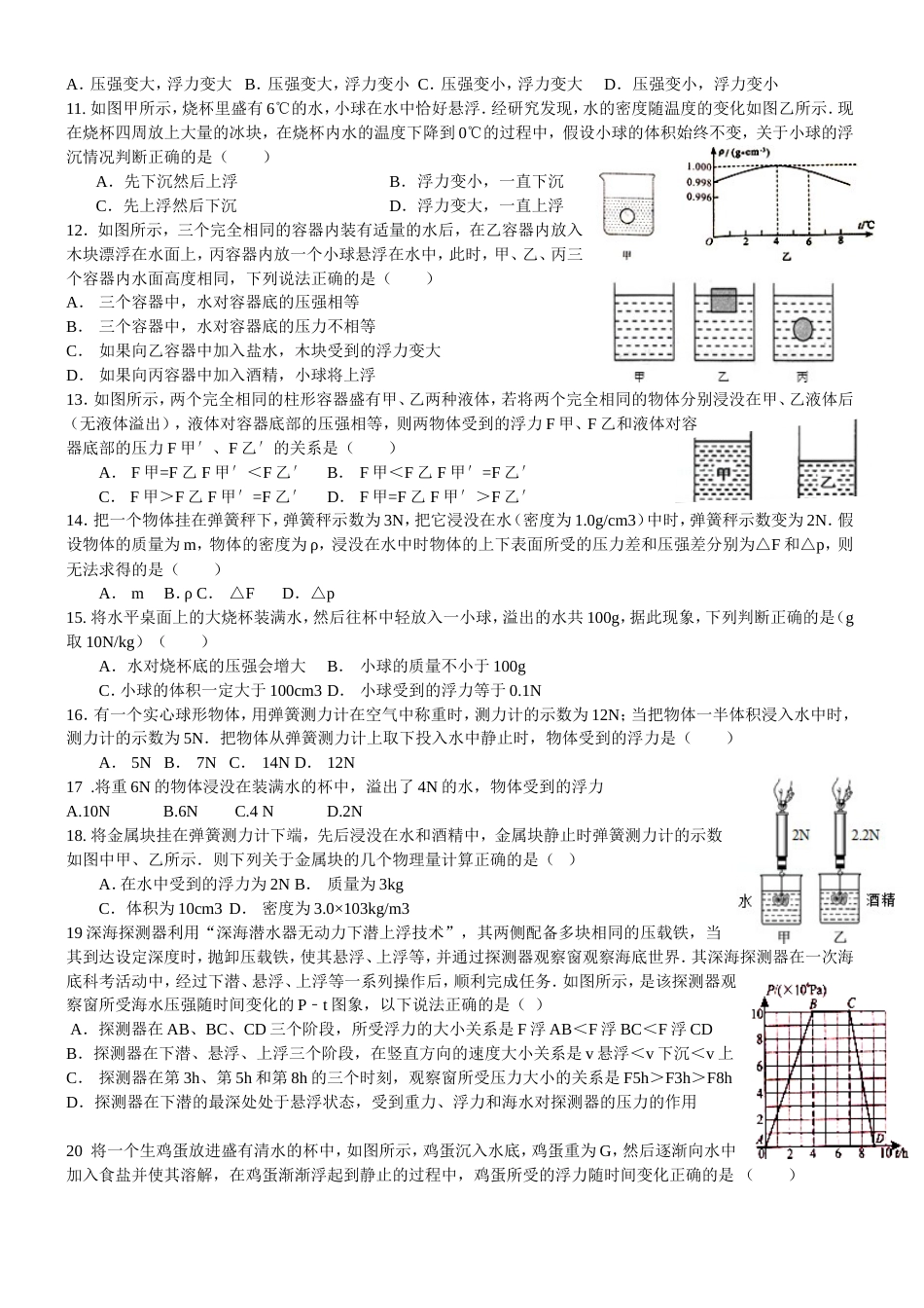 浮力专题训练[共4页]_第2页