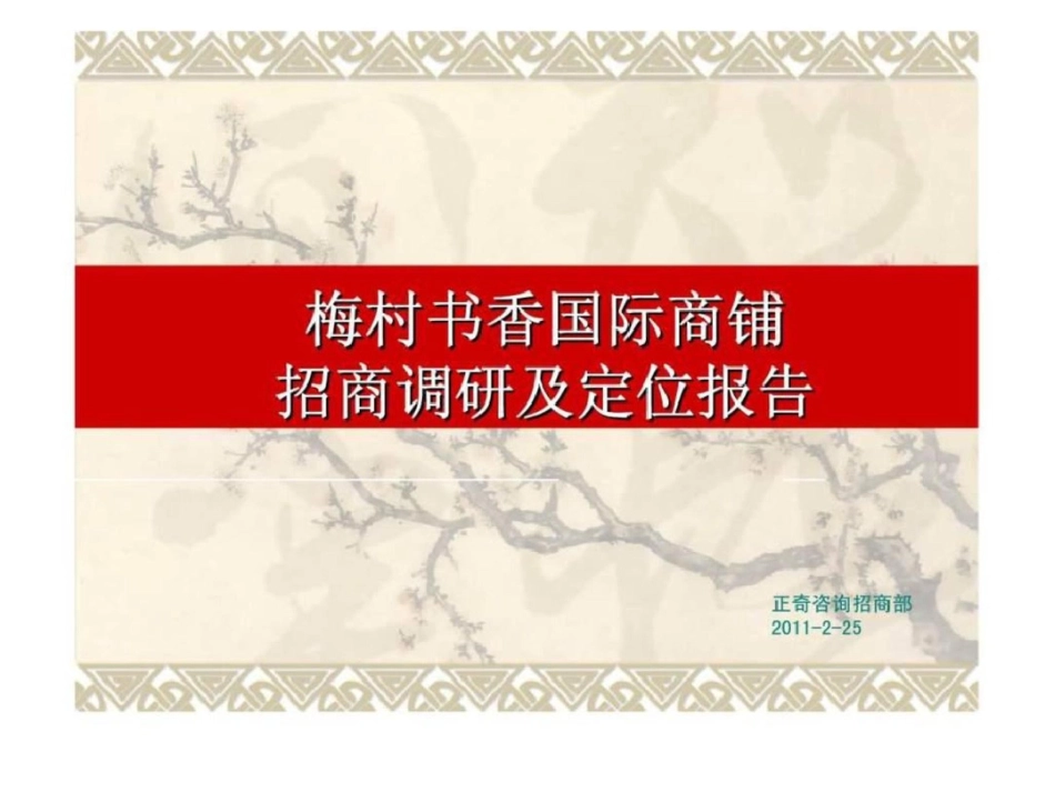 25日无锡梅村书香国际商铺招商调研及定位报告文档资料_第1页