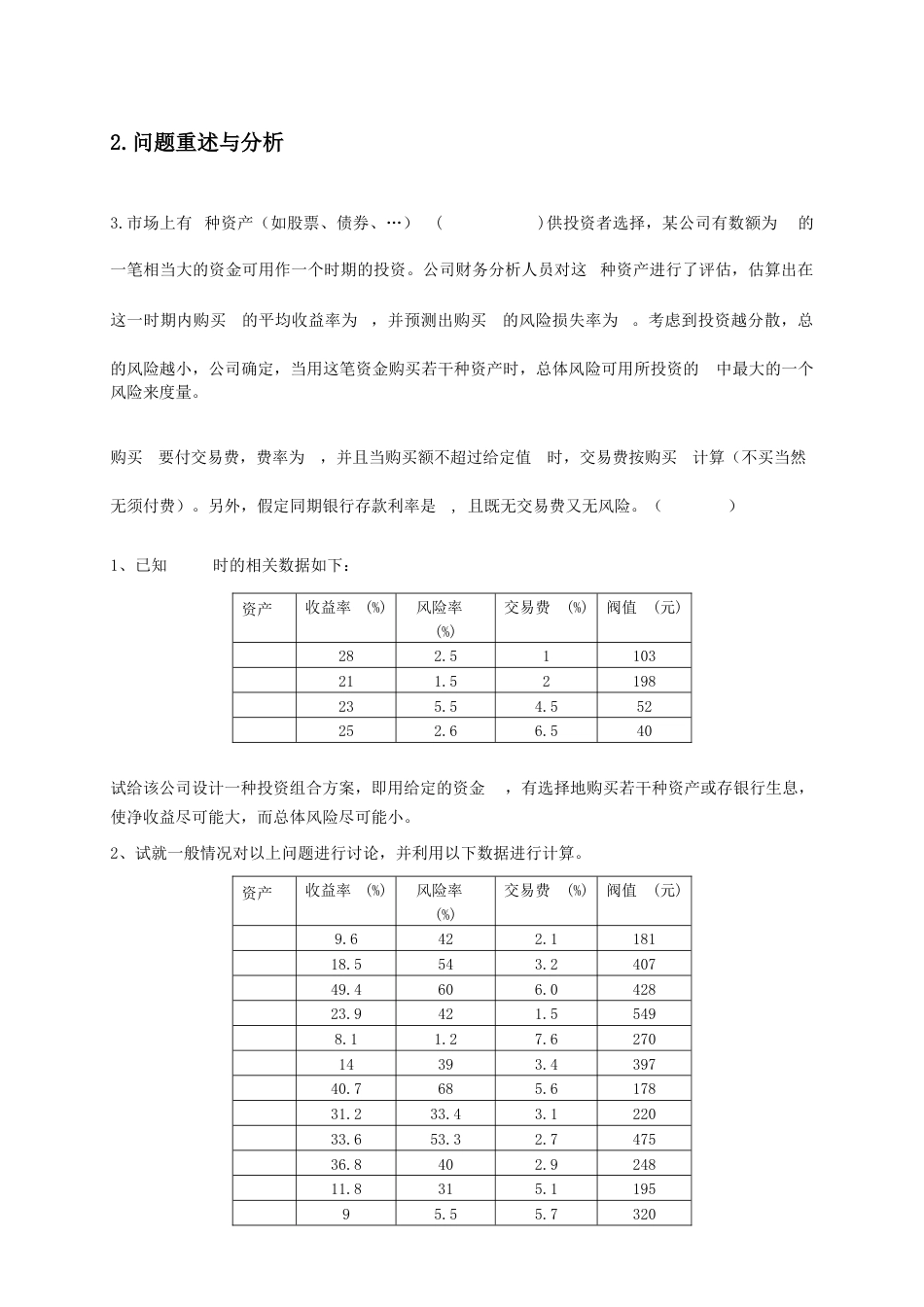 数学建模：投资问题[共19页]_第2页