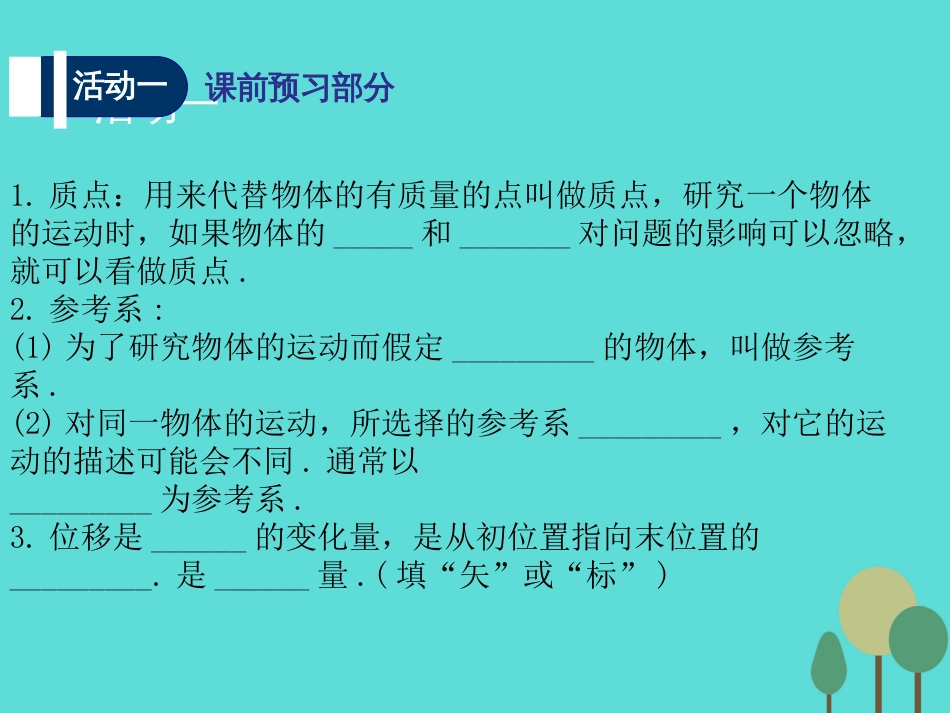 江苏省扬州市邗江中学2016届高三物理一轮复习 第一章 运动的描述（第1课时）运动的描述课件（必修1）_第2页