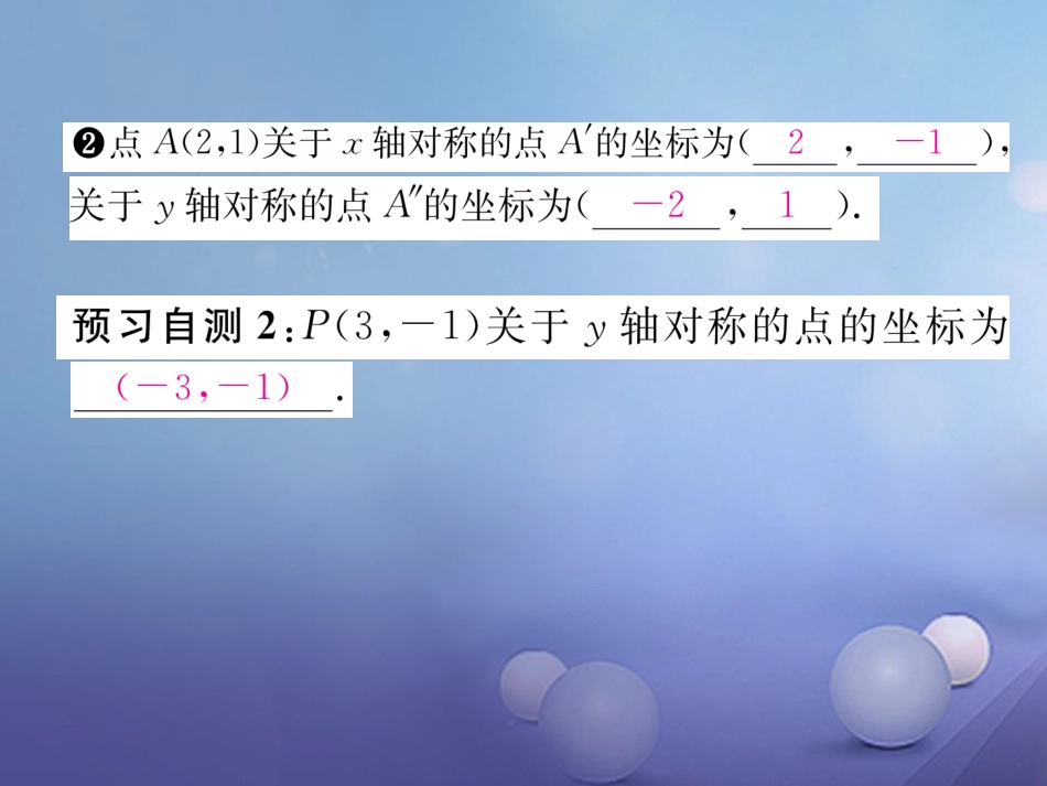 八年级数学上册 13.2 画轴对称图形 第2课时 用坐标表示轴对称课件 （新版）新人教版_第3页