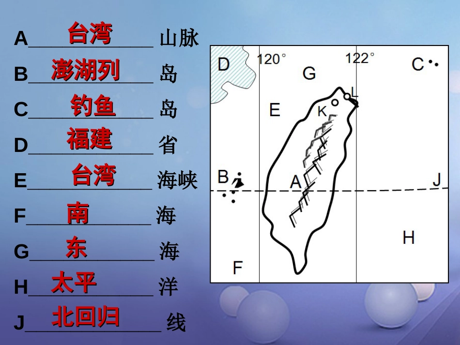 八年级地理下册 7.6 台湾省课件 （新版）粤教版_第2页