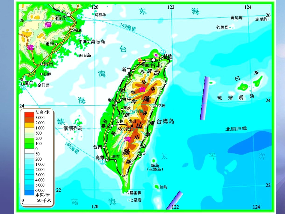 八年级地理下册 7.6 台湾省课件 （新版）粤教版_第3页