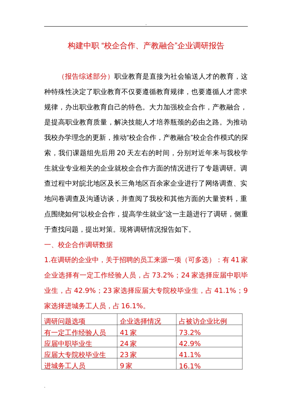 校企合作调查报告[共13页]_第1页