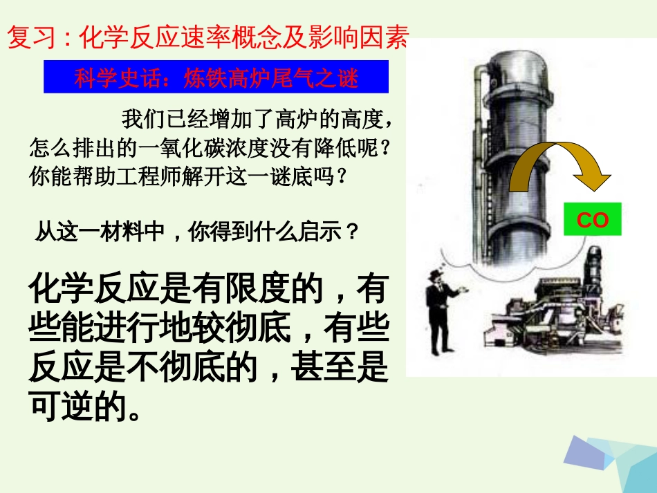 湖北省黄冈市高中化学 2.3 化学反应的限度课件 新人教版必修_第2页